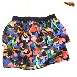 Flower print skirt